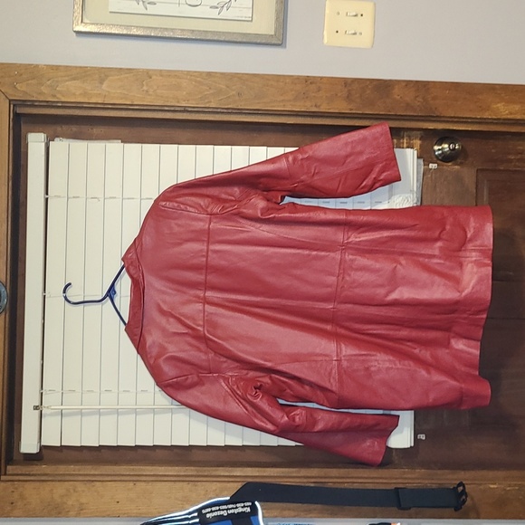Venezia RED 🔥 Leather Jacket.   Size 18W. - Picture 6 of 14